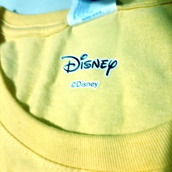 Disney Lady and the Tramp Ladys Face Sketch womens size medium yellow T-Shirt - Picture 4 of 6